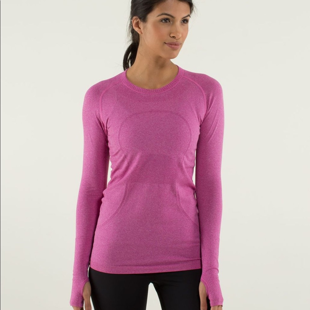 Lululemon Heathered Raspberry long sleeve